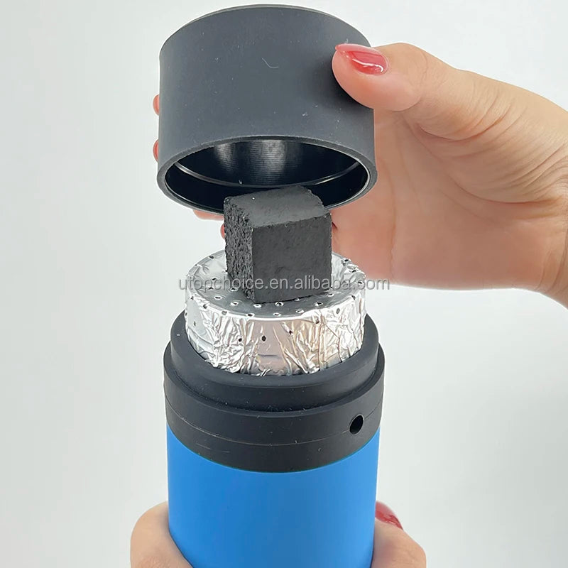 Portable Hookah With Lid for Hand Shisha Travel Acrylic Car Cup Silicone Straw Set Nargile Plastic Travel for Car Hookahs MegaBDM