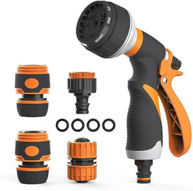 8 in 1 Multifunction Dog Wash Hose Attachment Pet Bath Sprayer Scrubber Tool Adjustable Watering Pattern Garden Nozzle Water Gun