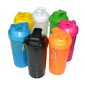 Madou Portable Minimalist 400ml Safe Protein Shaker Water Bottle with Funnel and Key Chain Gym Container Plastic Lid
