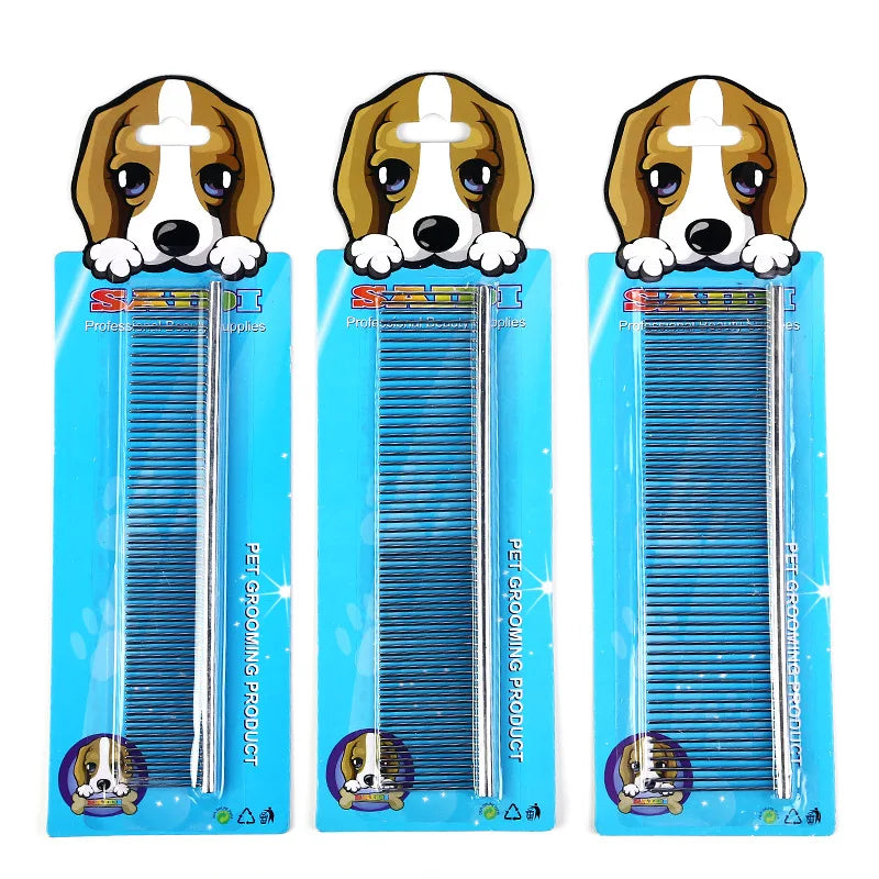 Manufacturer Direct Wholesale Stainless Steel Open Knot Comb Pet Beauty Cleaning Grooming Comb