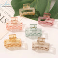Hot Sale Mini Macaron Shark Hair Clip Elegant and Simple Acrylic Hair Claw Square Candy Colorful Hairgrip for Girls