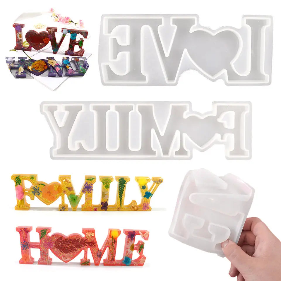 Letter Mold Epoxy Alphabet Silicone Resin Molds for Art Craft Decoration Jewelry Keychain