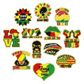1865 Negro Slave Emancipation Day Glitter Embroidery Iron on Against Racism Juneteenth Patches