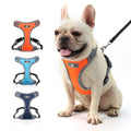 Medium Large Dogs Harness Pet Lead Set Light Reflective Anti-Burst with Alloy Polyester Plastic Material Ribbon Decoration
