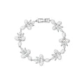 Dainty Cubic Zirconia Pearl Leaf Bracelet Wedding Jewelry Gift for Mom Fashionable Tennis Bracelet-Mother of the Groom