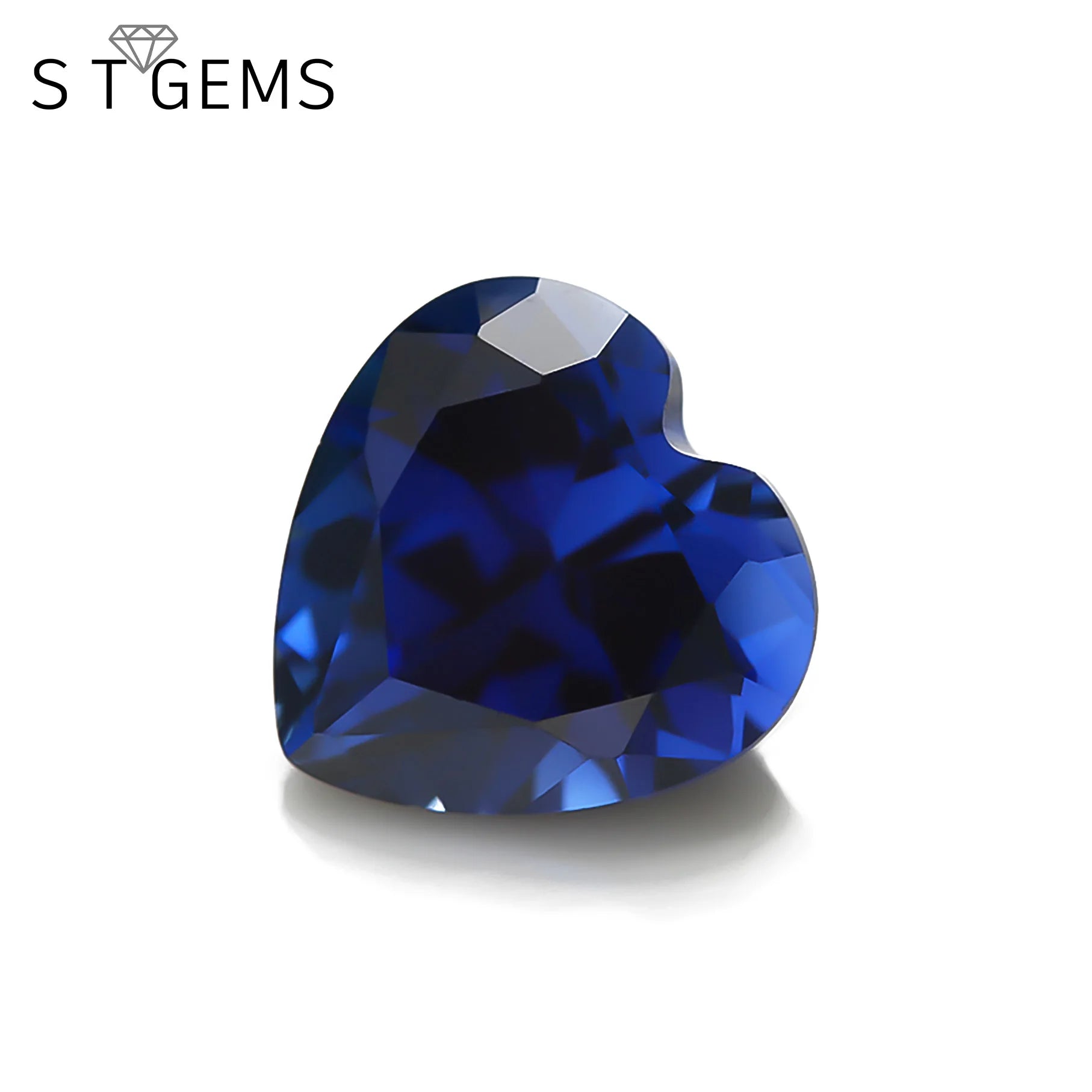 Synthetic Sapphire Lab Created Corundum Heart Shape 34# Gemstone for Jewelry