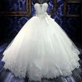 2023 Favorable Off Shoulder Lace Ball Gown Wedding Dresses Customize Plus Size Vintage Sweetheart Bridal Wedding Gown