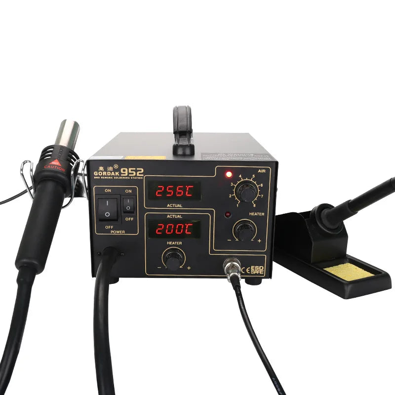 GD952A Desoldering Adjustable Analog Soldering Station SMD Rework Machine Hot Air Gun Set Welding Repair Tools
