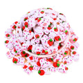 Hot Selling DIY Accessories Strawberry Bunny Rabbit Shape Resin Craft Cute Decoration Phone Case Hair Bow Hairpin Brooch