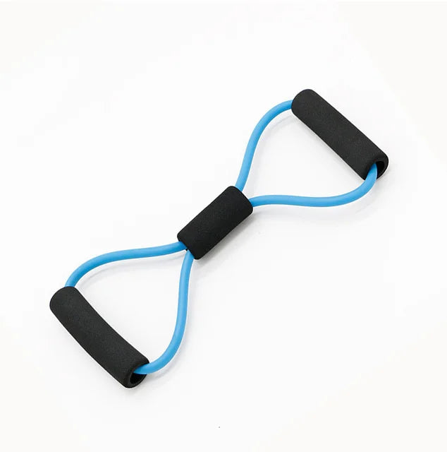 Aofeite Yoga Pilates Fitness Belt Body Shape Elastic Tension 8 Shaped Resistance Bands TPE Material Home Exercise Body Slimming