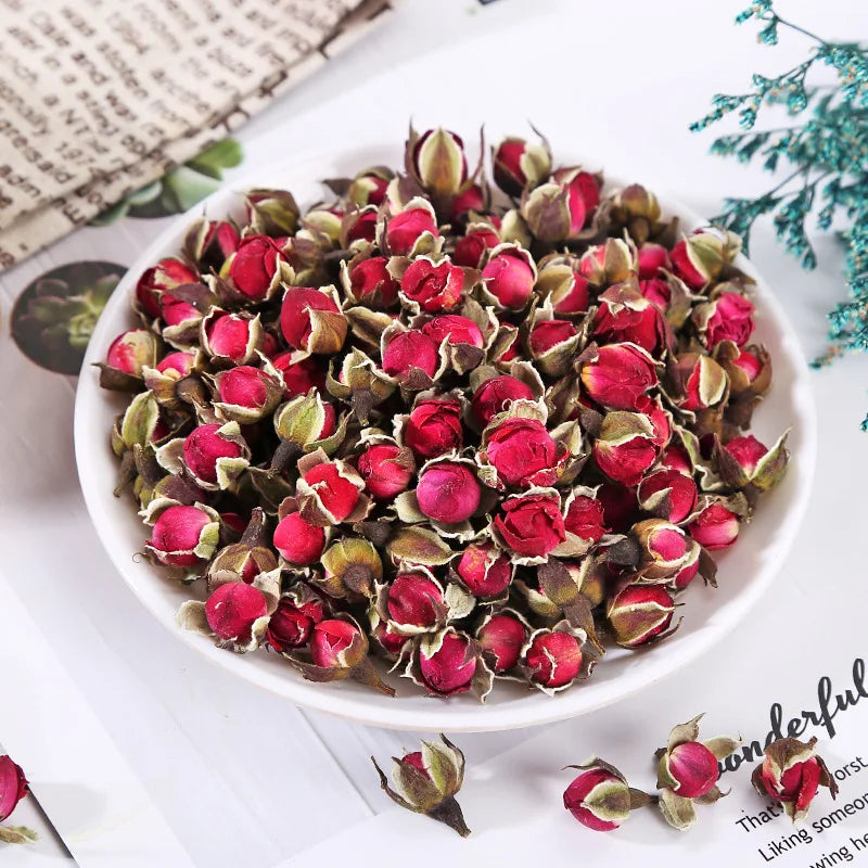 Factory Wholesale Dried Rose Flower New Season Flower Tea Rose Pental Gold Rimmed Roses