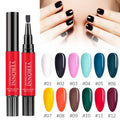 12 Color 3 in 1 One Step Gel Nail Polish Nail Art Gel Polish Pencil Soak Off Nail Polish