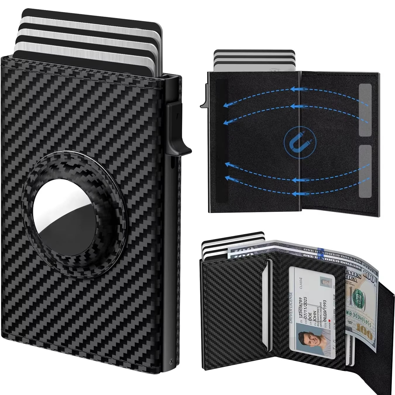 Wholesale Pop up Aluminum Alloy Card Holder RFID Wallet Promotion Business Gift