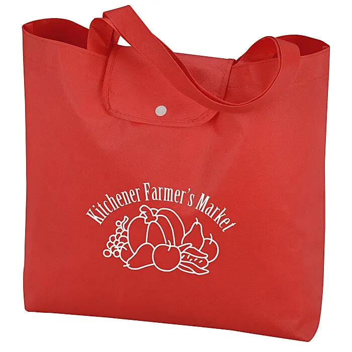 Ruthbag 90gsm Durable Non-Woven Folding Shopping Tote Bag Portable Go Time Bag with Letter Pattern