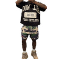 KY Heavy-Weight Knitted Men's Oversized T-Shirt Boxy Fit Distress Custom Embroidery Wholesale
