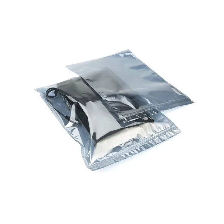 No Minimum Order Anti-Static Shielding Silk Bag Electronics Custom Logo Case Zipper Sealing Handle Carton Packing ESD Bubble Bag