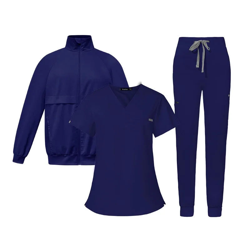 Custom Niaahinn Women Scrub Sets for Nurses Fashionable Medical Scrub Jackets Stretch Wholesale Medical Scrubs Uniforms Sets