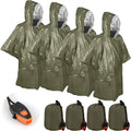 Firstime Keep Warm Pe Raincoat Hooded Reflective Thermal Insulation Camouflage Emergency Aluminum Foil Poncho for Survival