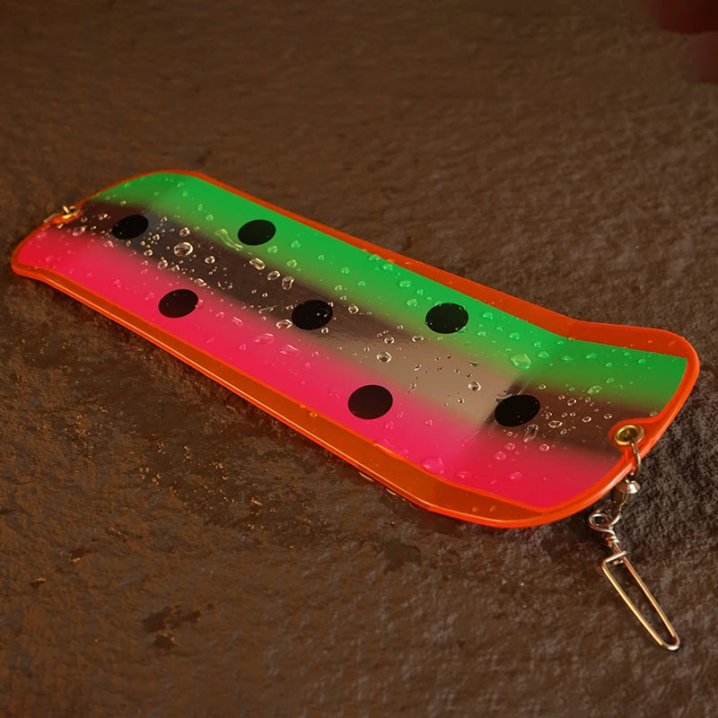 Selco China Colorful  Glow Luminous UV Plated Diving Plate Salmon Flasher Board Fishing Trolling Flasher Fishing