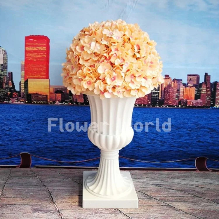 White Plastic Decoration Combination Wedding Props Flower Roman Basin Road Lead European Roman Flower Pot