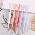 Beginner-Safe Anti-Scratch Eyebrow Trimmer Razor with Straight Handle and round Head Beauty Tool for Eyebrow Shaping