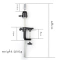 Leeons Practice Training Mannequin Head Holder Adjustable Wig Stand Table Clamp Stainless Steel Adjustable Height Bendable 90