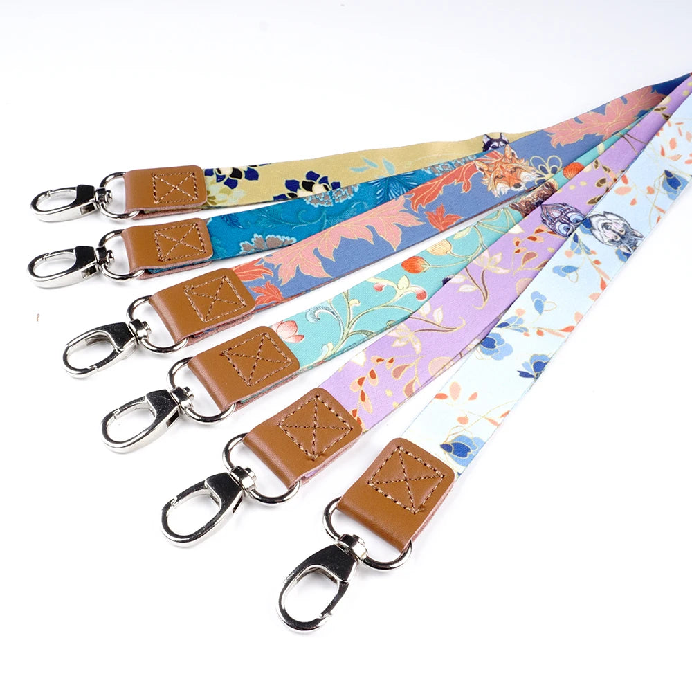 Customizable Leather Key Chain Lanyard String Logo End Tip with Metal Accessories for Travel Agency and Education