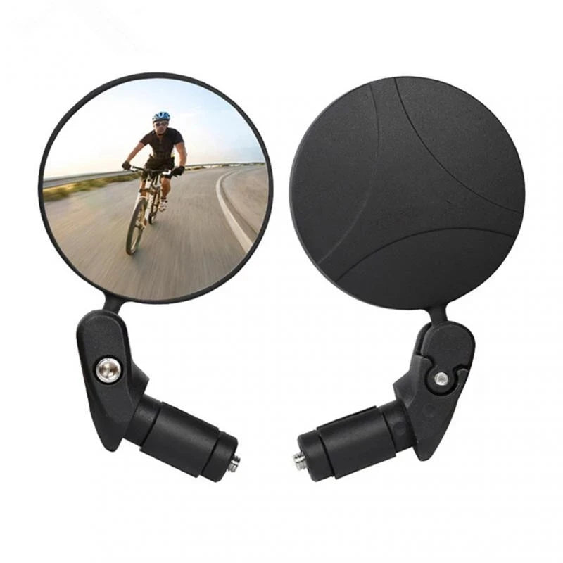 Universal BMX Mountain Bike Road Bike Rearview Mirror 360 Degree Adjustable Rotate Wide-Angle Aluminum Alloy 7cm Cycling