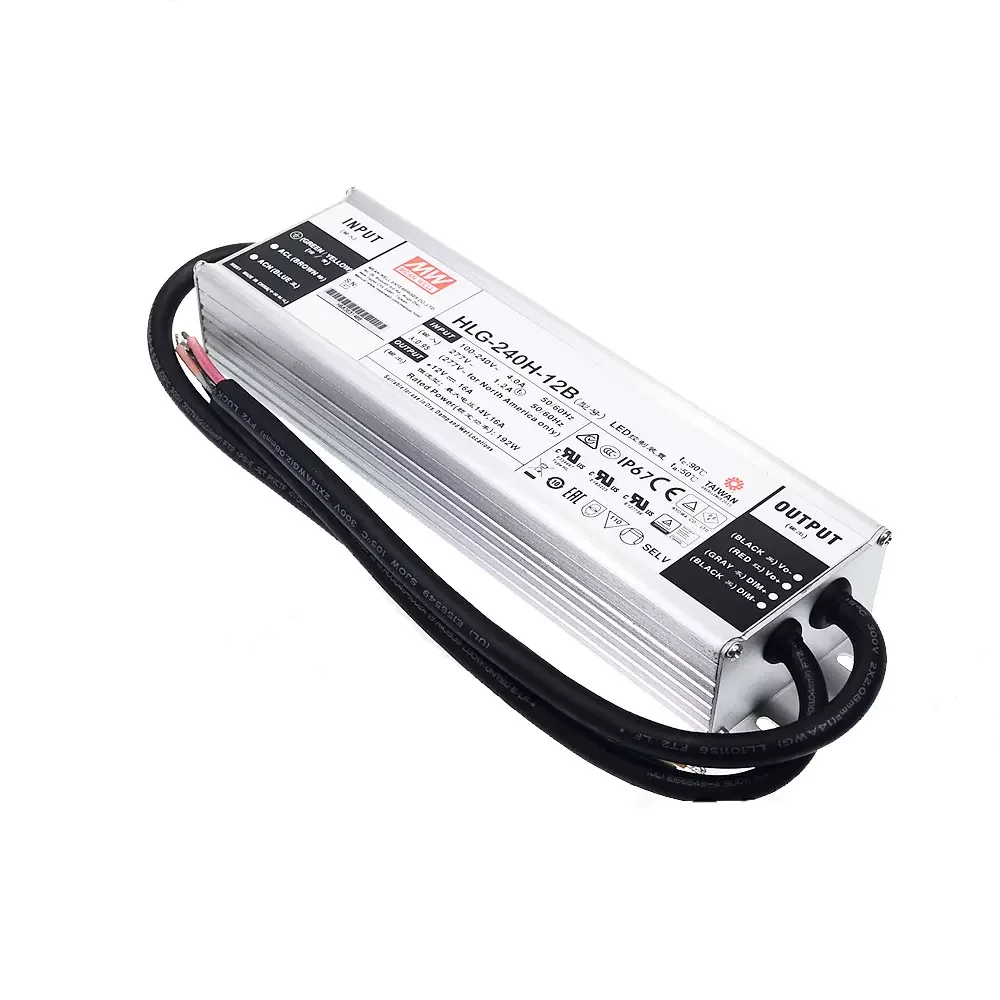 Mean Well HLG-240H-42B 42V 5.72A 240W Waterproof IP67 Dimmable LED Driver Meanwell For Grow Light