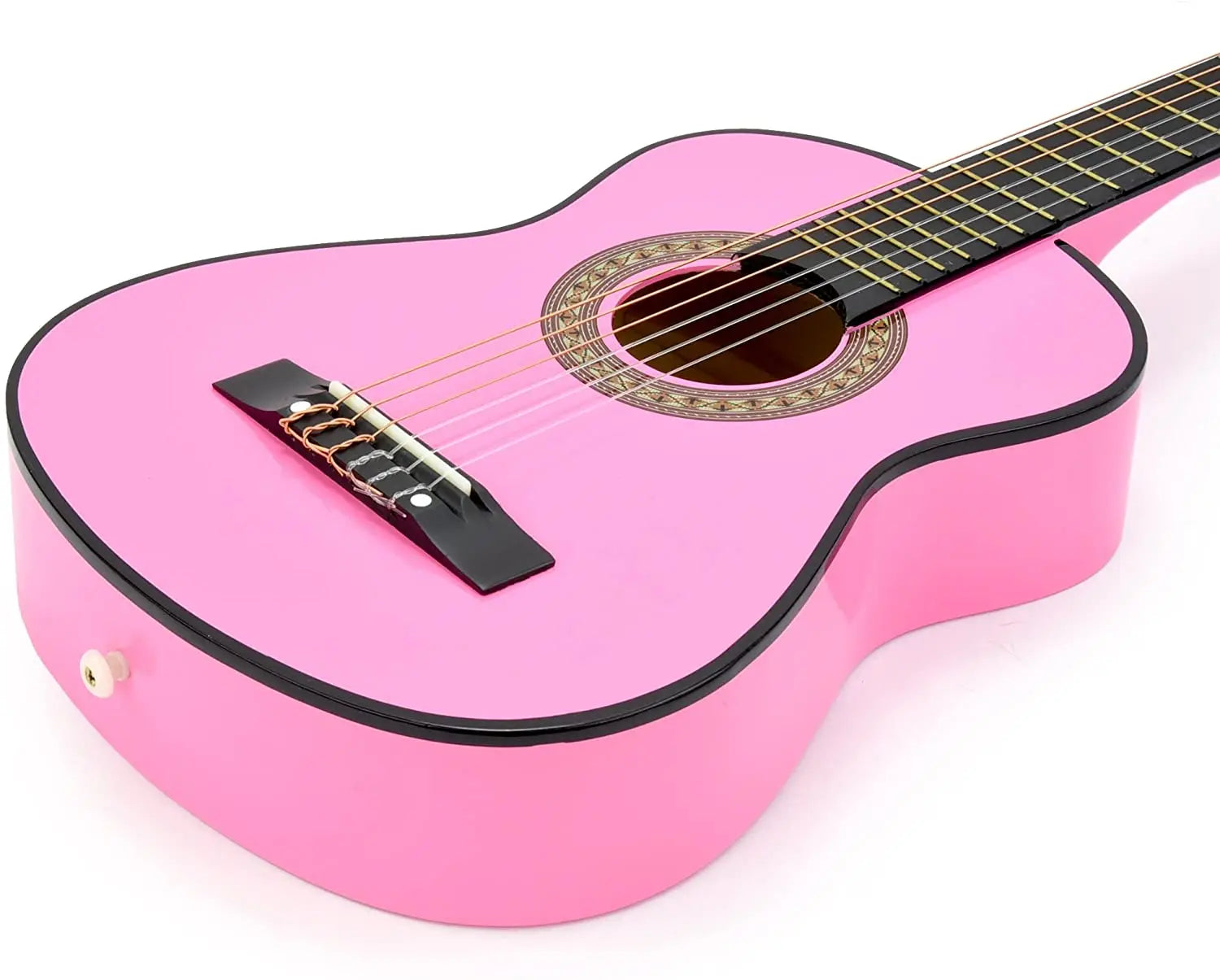 30-Inch Pink Wood Guitar for Kids Girls Boys Beginners with Nylon String