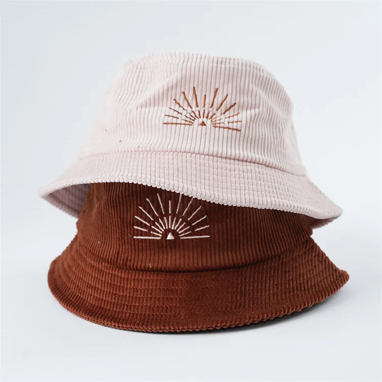 Corduroy Bucket Hats Custom Embroidery Adult Size Bucket Hats Custom LogoCustom Adult Size Bucket Hats