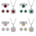 Fine Jewelry Sets Custom 925 Silver Zircon Necklace/Earring/Ring for Women