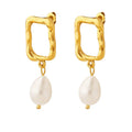 European and American Cool Style Palace Style Irregular Geometry Freshwater Pearl Earrings Women's Earrings