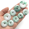 Certified Grade a  Myanmar Jade Floating Flower Safe Buckle Necklace Pendant Pendant Jewelry Craft DIY Knitting Accessories