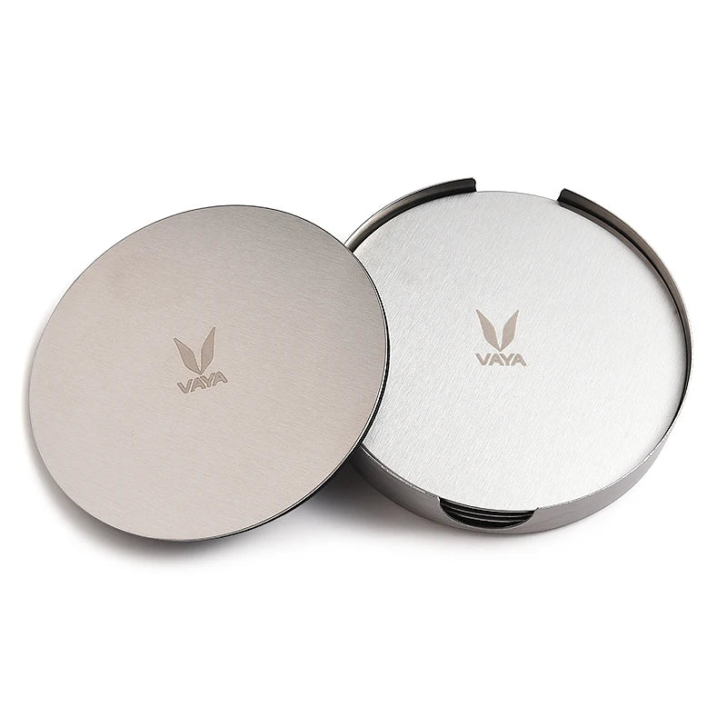 Sublimation Coaster Blanks Cup Coffee Metal Round Stainless Steel Coaster Set