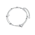 925 Sterling Silver Sweet Double Layer Hollow Heart Beads Bracelets for Women Sterling Silver Wedding's Day Gift