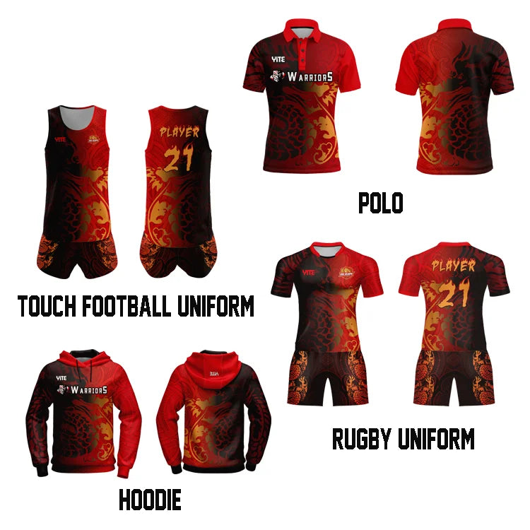 Custom Design-Your-Own-Rugby-Jersey 100% Polyester Breathable Quick Dry Plus Size Kids Rugby Jersey Uniform Wholesale