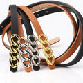 Factory Sale Spot Hip Hop Multicolor Choice Belt Ladies Fashion Versatile Dress Jeans Belt Chain Thin Belt Decoration