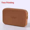 Silicone Cosmetic Storage Bag Zipper Portable Travel Toiletry Organizer Square Waterproof Digital Lipstick Bag
