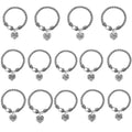 Custom Personalized Charm Bracelet Crystal TEACHER/MOM/SISTER Heart Pendant Zinc Alloy Bracelet for Gift