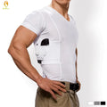 Multi Pack Men's Solid Knitted Concealed Carry V-Neck Undercover Crew T-Shirt Breathable Quick Dry