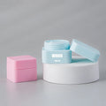 New square Shape Custom White logo 30g 50g Empty Skincare Cosmetic Packaging PP Facial Cream Plastic Jar
