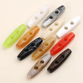 Wholesale 2 Holes 31mm 39mm Custom High Quality Natural Colorful Brown Acrylic Horn Toggle Button for Coat