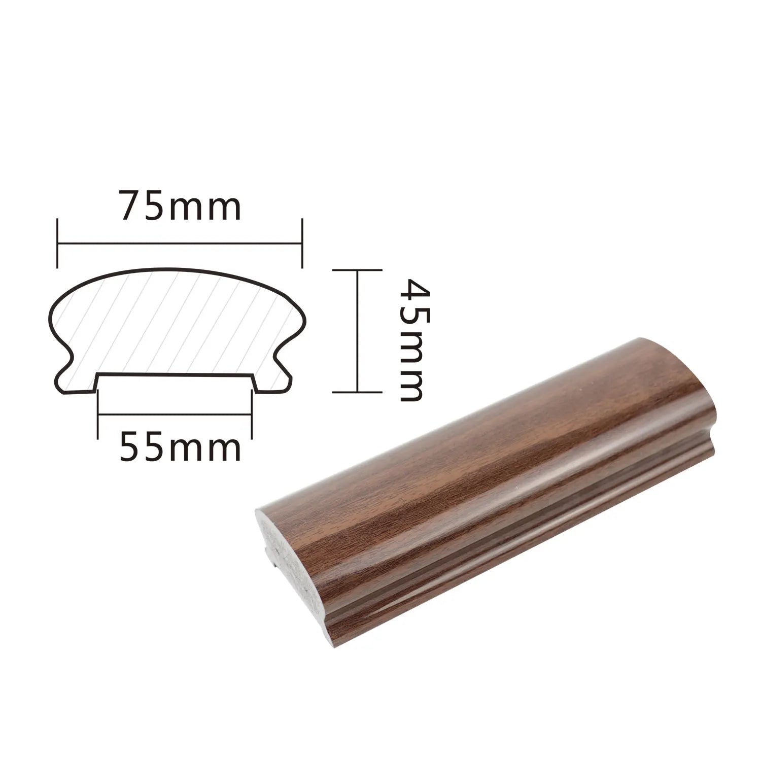 2025 Upgrade PVC Stair Handrail Easy to Install Interior Durable Staircase Railings Modern Design China Factory Price