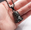 3D Silver Guardian Bell for Motorcycles Scooters Plastic Jingle Bell with Eagle Hanger Silk Screen Printing Model Number Pattern