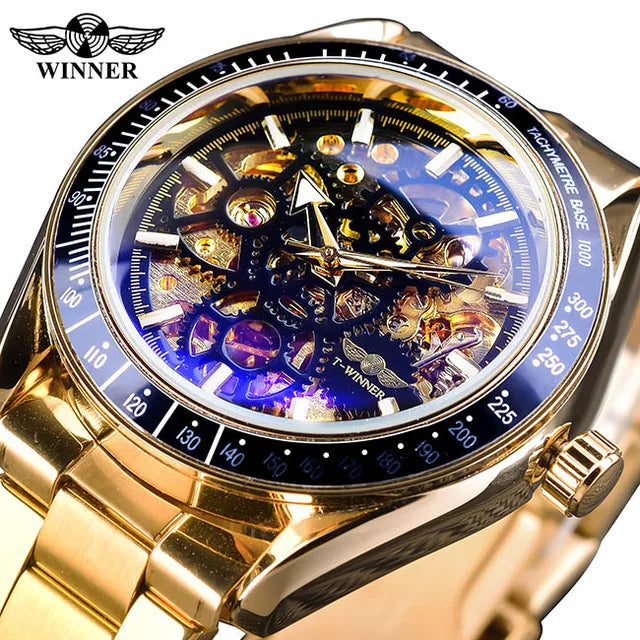 Winner Watch Transparent Fashion Mechanical Wristwatches Men Watch Luxury Male Automatic Skeleton Wrist Watches Reloj Hombre