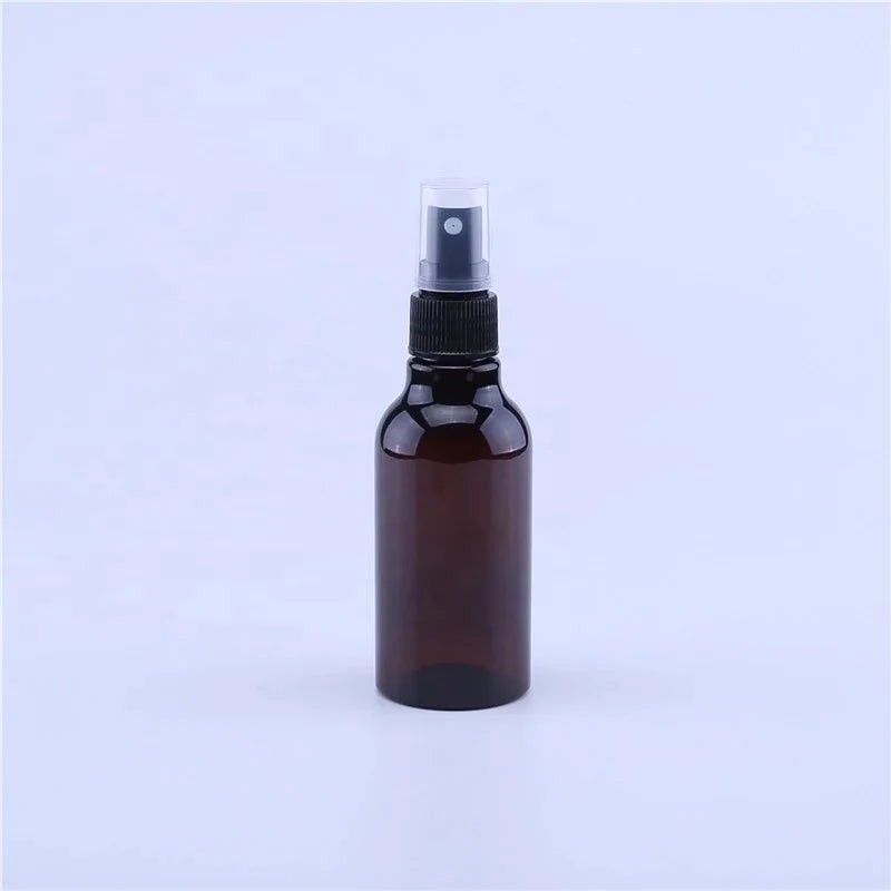Empty Amber Brown Plastic 100ml Spray Bottles Korean 100 Ml Pet Spray Bottle With Fine Mist Sprayer  for Cosmetic Packaging