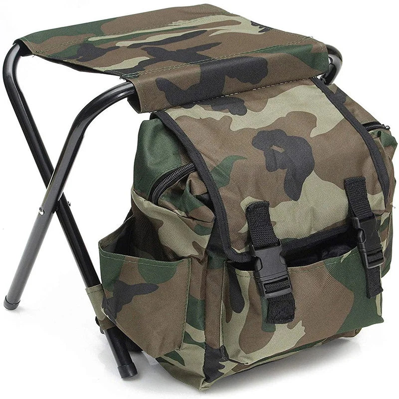 SP2354 Outdoor Fishing Picnic Garden Portable Folding Chair Foldable Backpack Fishing Chair