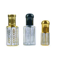 New Fancy 3ml 6ml 12ml Gold Silver Black Mini Empty Attar Oud Oil Bottle Essential Oil Perfume Glass Bottles