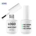 OEM Private Label Long Lasting Healthy Clear HEMA & HPMA & TPO FREE Base Coat Harmless Eco Uv Gel Low Odor Available in Stock
